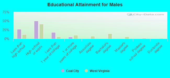 Educational Attainment for Males