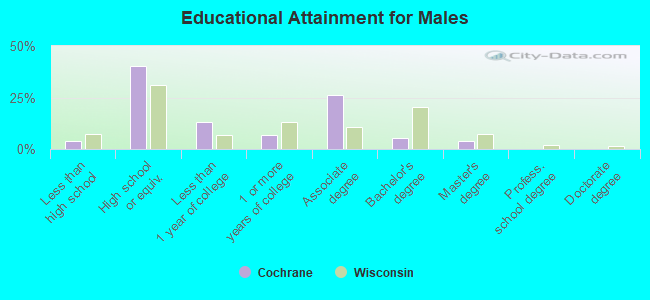 Educational Attainment for Males