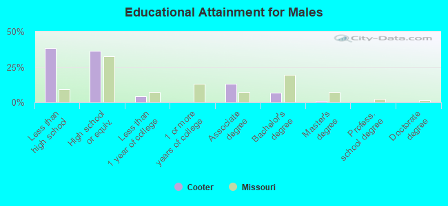 Educational Attainment for Males