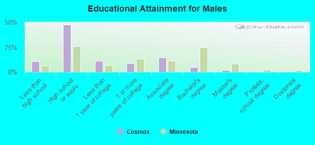 Educational Attainment for Males