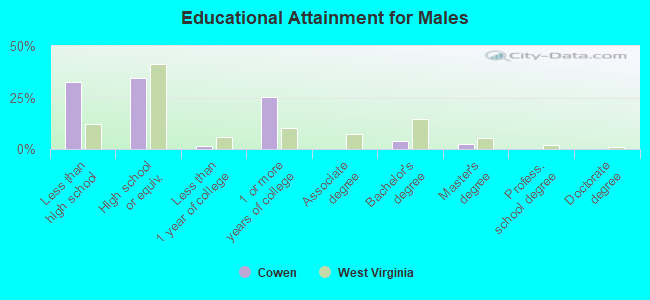 Educational Attainment for Males