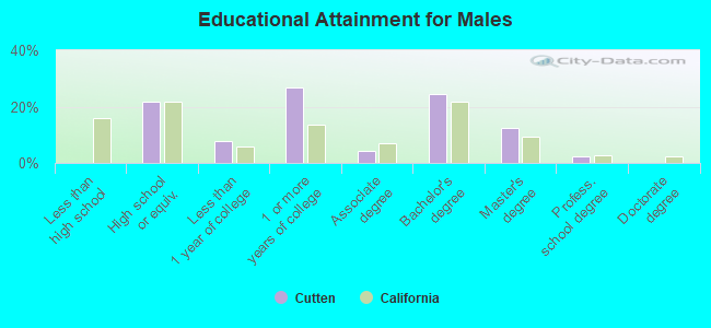 Educational Attainment for Males