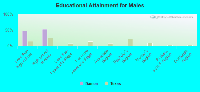 Educational Attainment for Males