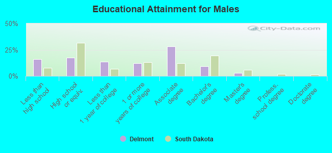 Educational Attainment for Males