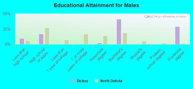 Educational Attainment for Males