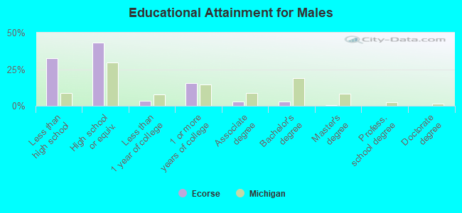 Educational Attainment for Males