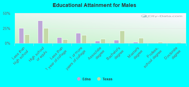 Educational Attainment for Males