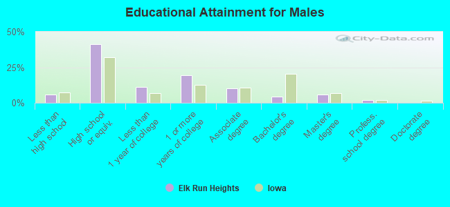 Educational Attainment for Males