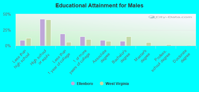 Educational Attainment for Males