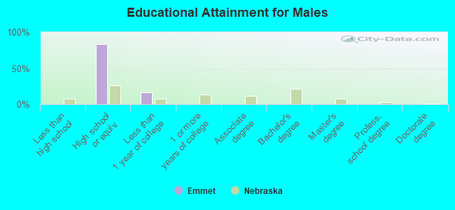 Educational Attainment for Males