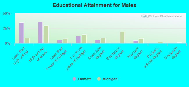 Educational Attainment for Males