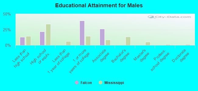 Educational Attainment for Males