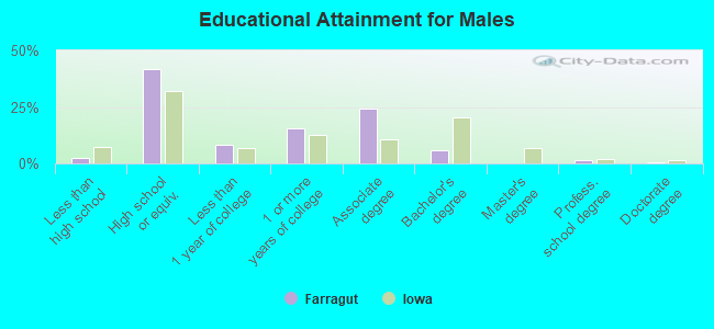 Educational Attainment for Males