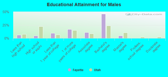 Educational Attainment for Males