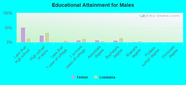 Educational Attainment for Males