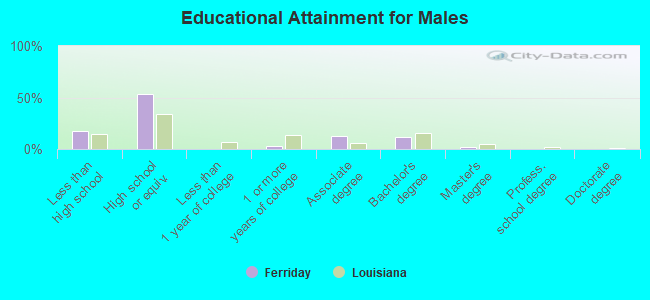 Educational Attainment for Males