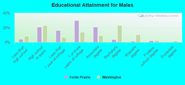 Educational Attainment for Males