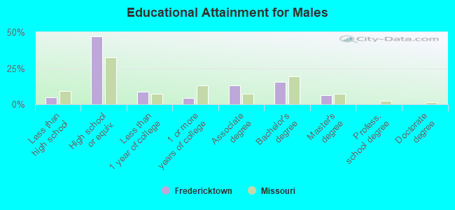 Educational Attainment for Males