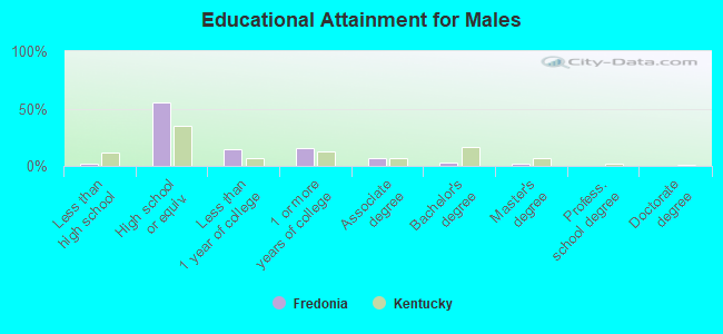 Educational Attainment for Males