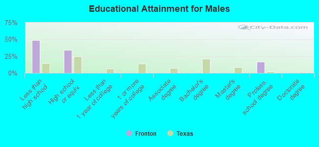 Educational Attainment for Males