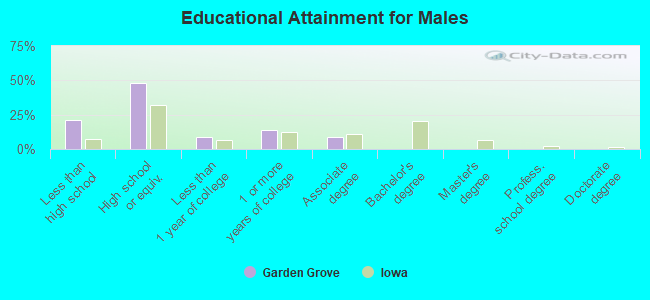 Educational Attainment for Males