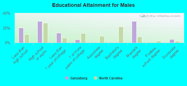 Educational Attainment for Males