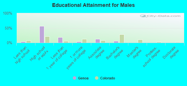 Educational Attainment for Males