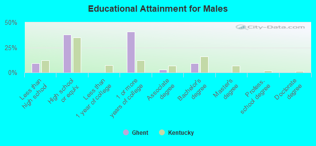 Educational Attainment for Males