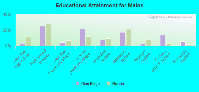 Educational Attainment for Males