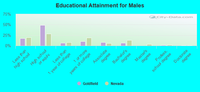 Educational Attainment for Males