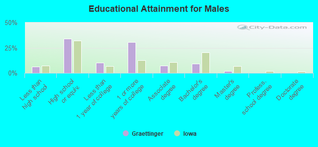 Educational Attainment for Males