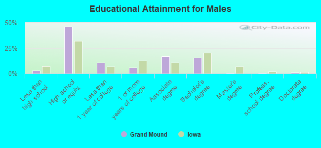 Educational Attainment for Males