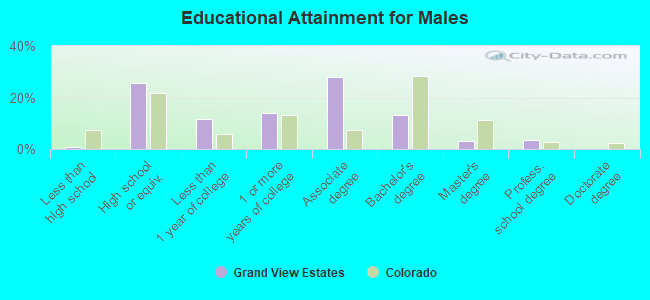 Educational Attainment for Males