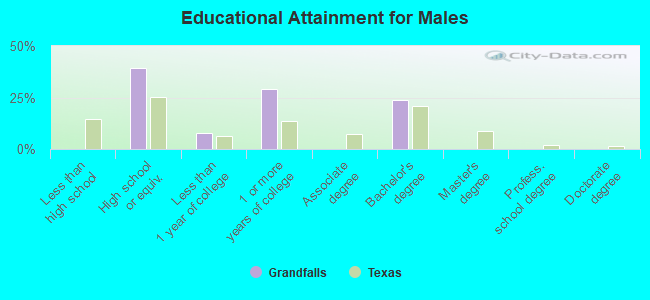 Educational Attainment for Males