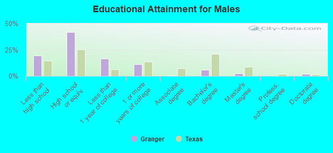 Educational Attainment for Males