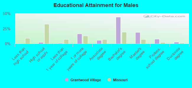 Educational Attainment for Males