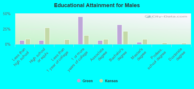 Educational Attainment for Males