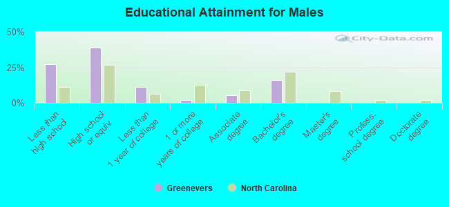 Educational Attainment for Males