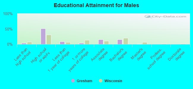 Educational Attainment for Males