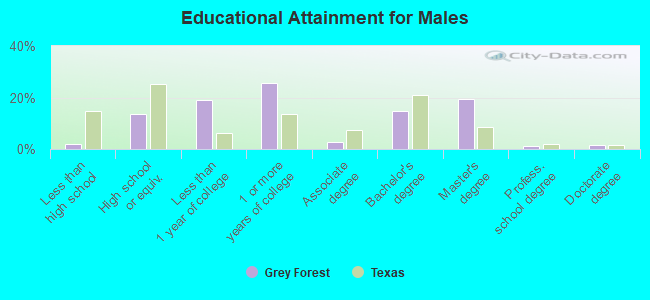 Educational Attainment for Males