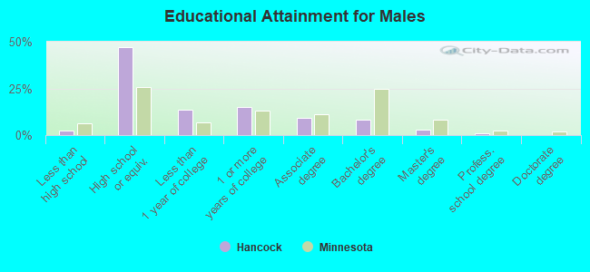 Educational Attainment for Males