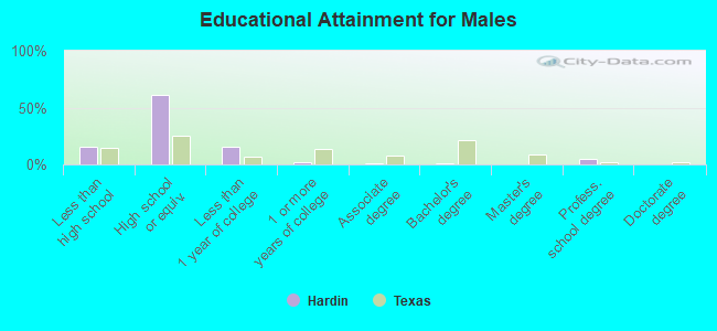 Educational Attainment for Males