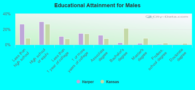 Educational Attainment for Males