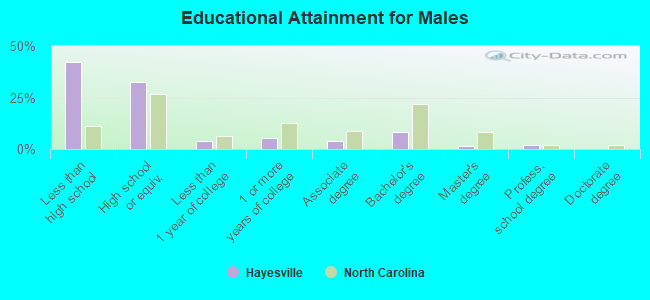 Educational Attainment for Males