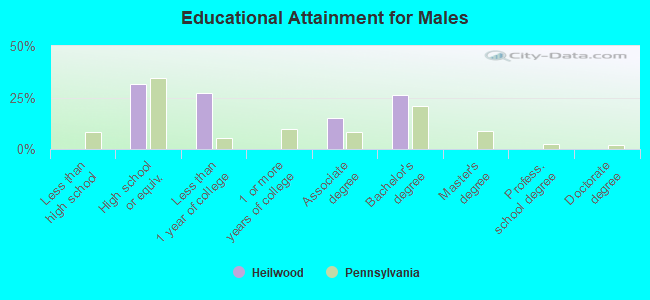 Educational Attainment for Males