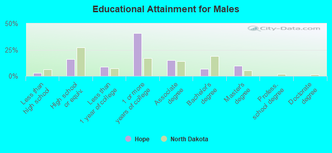 Educational Attainment for Males