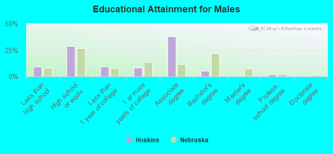 Educational Attainment for Males