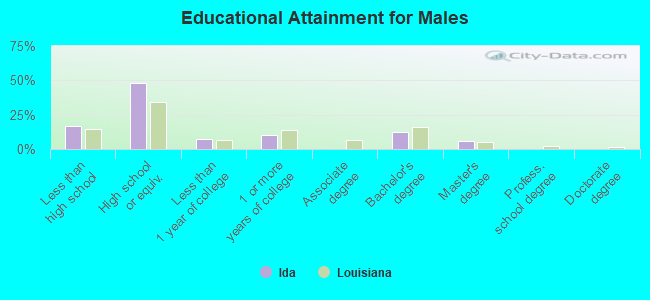 Educational Attainment for Males