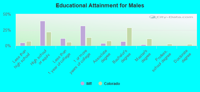 Educational Attainment for Males