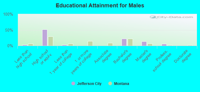 Educational Attainment for Males